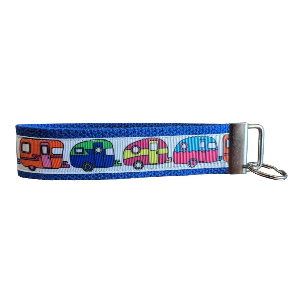RV Camper Keychain Wristlet Handmade Key FOB‎ Camping Adventure Travel Trailer